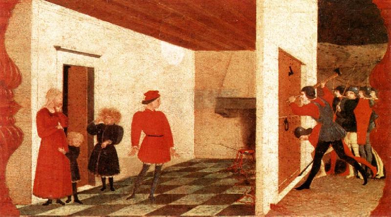 UCCELLO, Paolo Miracle of the Desecrated Host (Scene 2) t France oil painting art